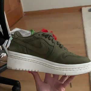 women’s nike air force 1/ jordan platform sneaker